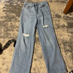 Classic Blue Distressed Women Jeans